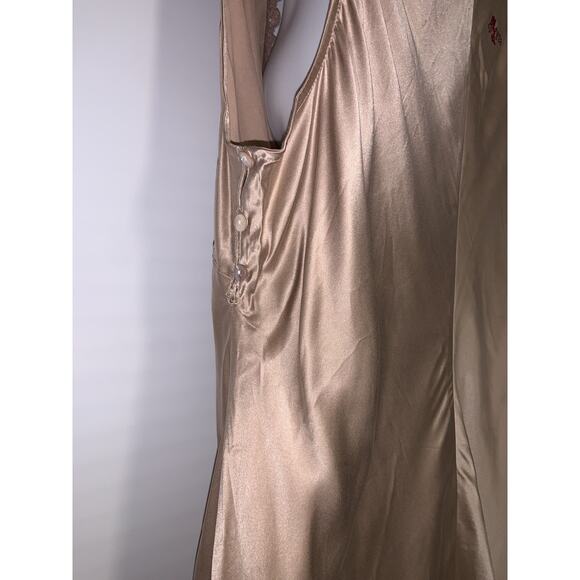 Odd Molly Silk Light Brown Sleeveless V-Neck Silk Blouse Top Tunic Size 4 - Picture 4 of 10
